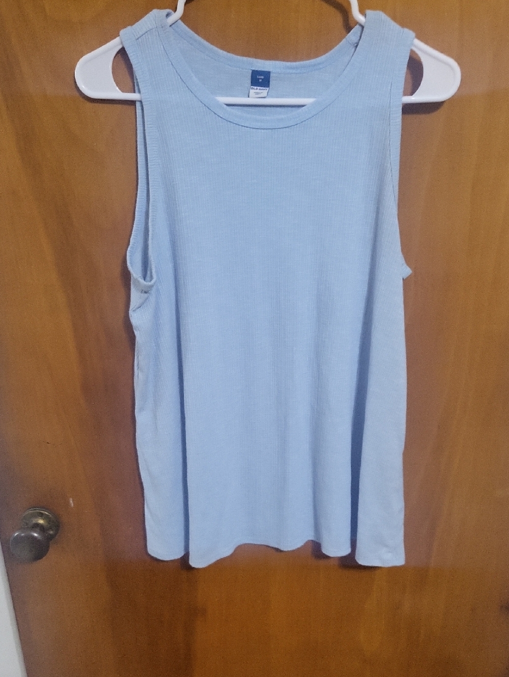 Old Navy Sky Blue Ribbed Tank Top Size Medium